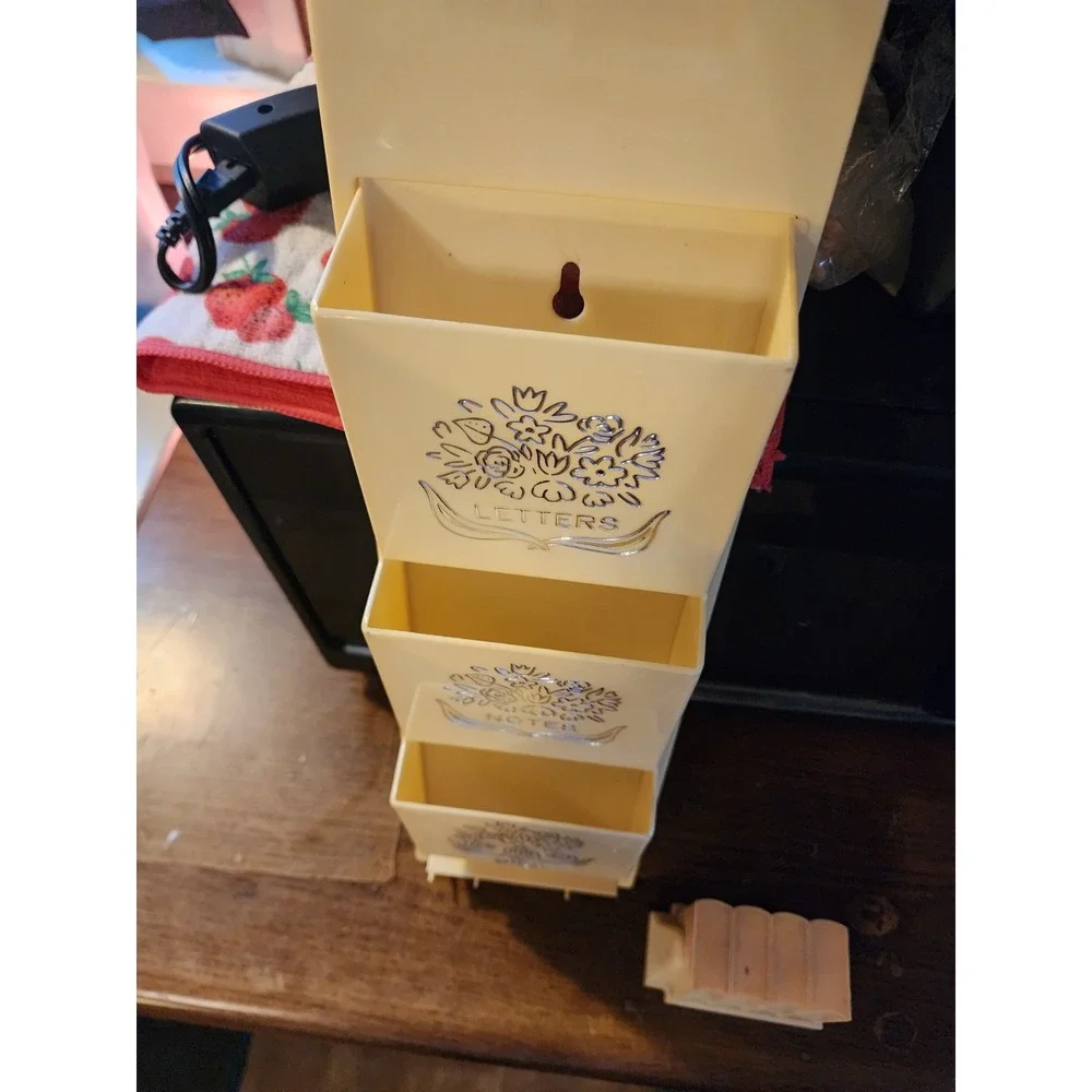 Set Of 2 Vintage Celluloid Office Organizers Handy-Secretary & Fesco Mail Sorter